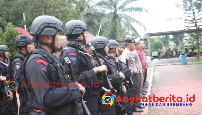 Apel Persiapan Pengamanan Ibadah Malam Natal 2024, Polres Langkat Amankan 76 Gereja Prioritas